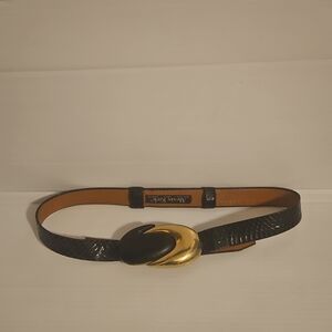 1990s Alexis Kirk  + Gold Infinity Snakeskin Adjustable Belt